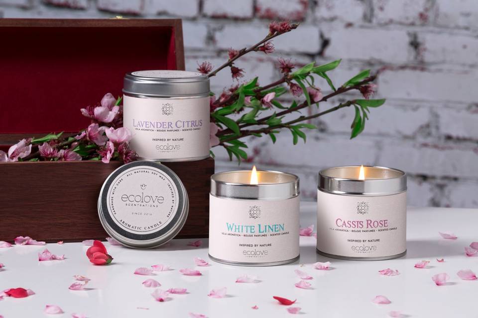 Velas em lata personalizadas