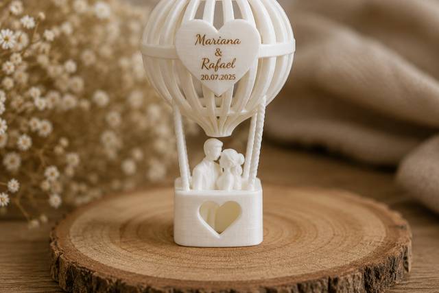 Balão de ar quente feito em 3d