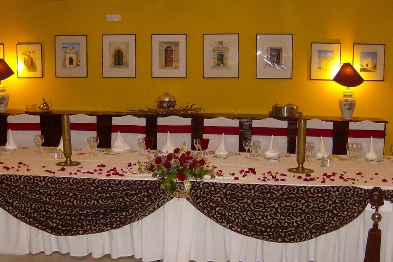 Decoração da mesa principal