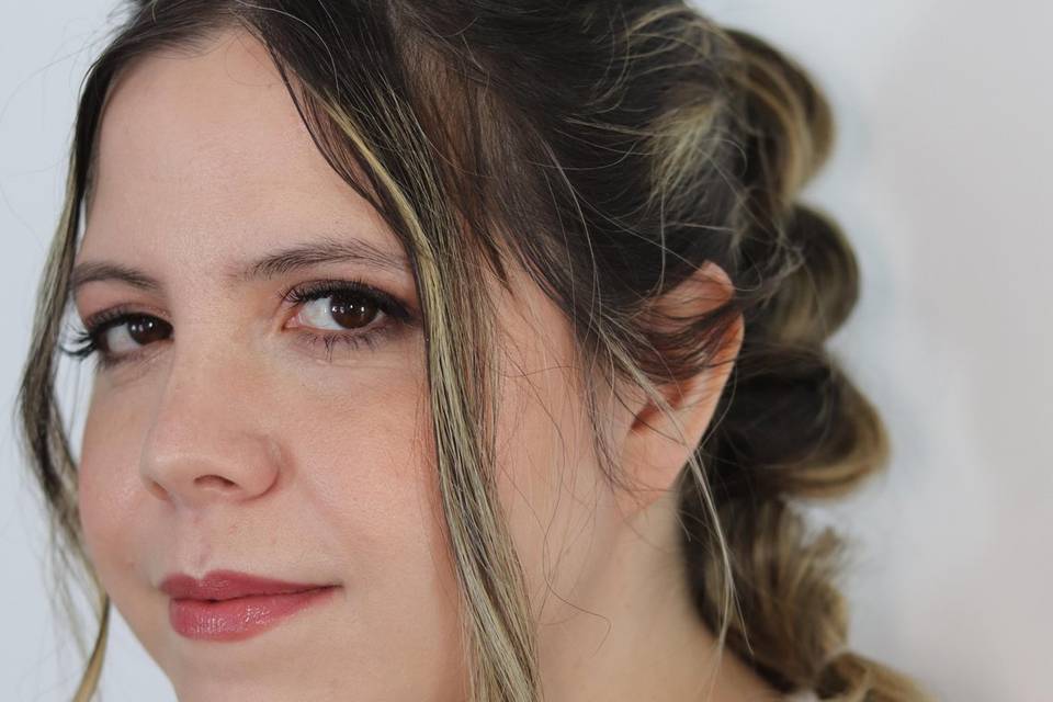 Makeup em tons rosados