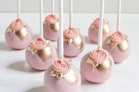 Cakepops tema rosas