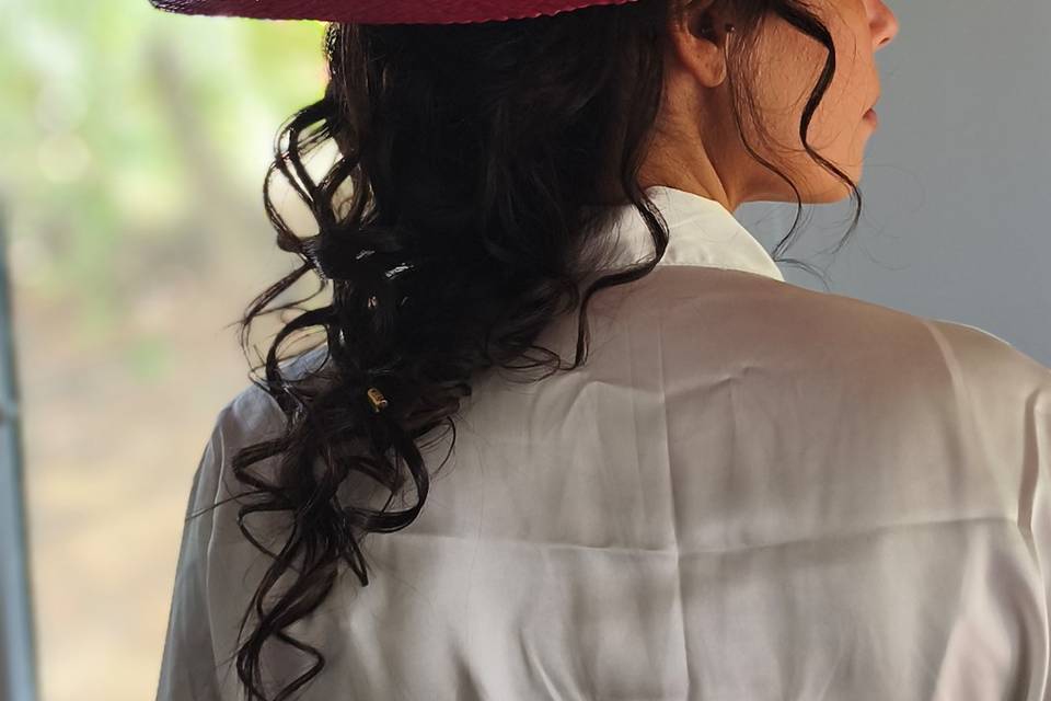 Penteado anéis e adereço