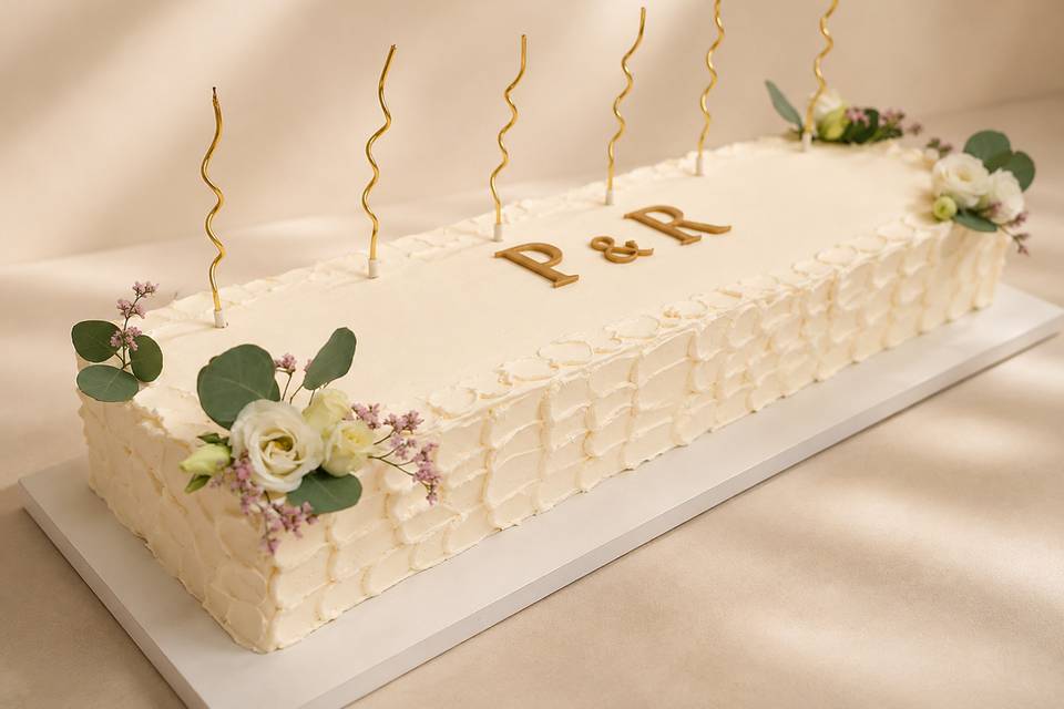 Bolo de casamento long cake
