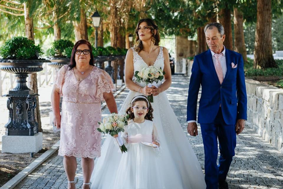 A entrada dela