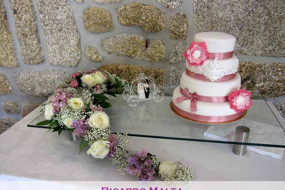Decoração de mesa bolo