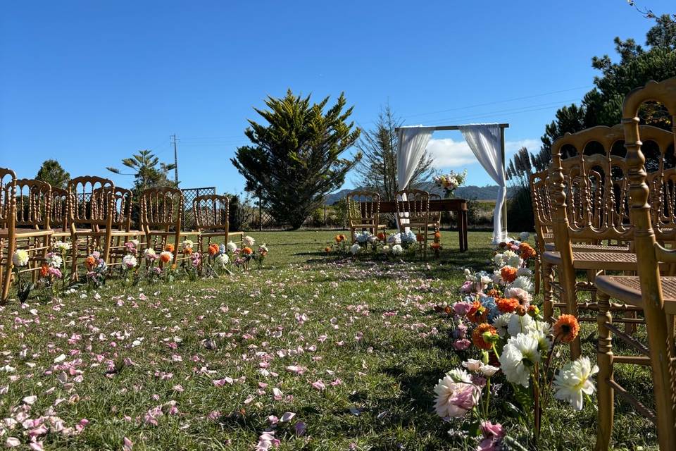 Cerimonia no exterior