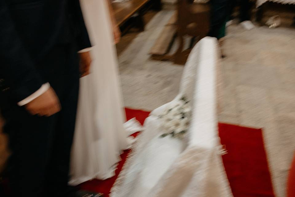 Na igreja.