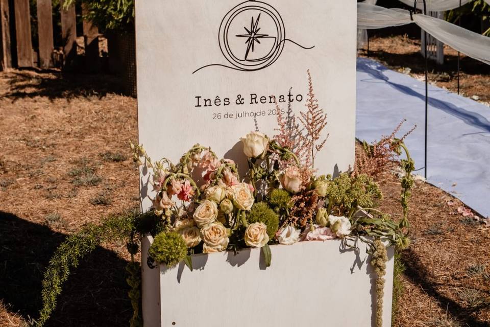 Placa de bem-vindos
