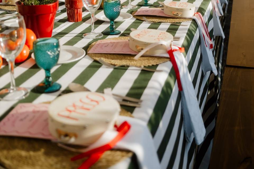 Mesa debaixo da ramada