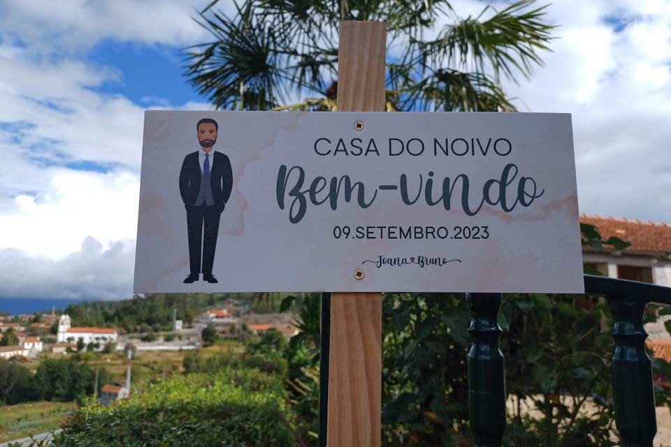 Placa Casa do Noivo