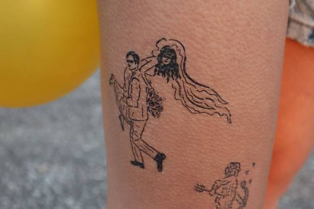 Tatuagem aplicada casamento