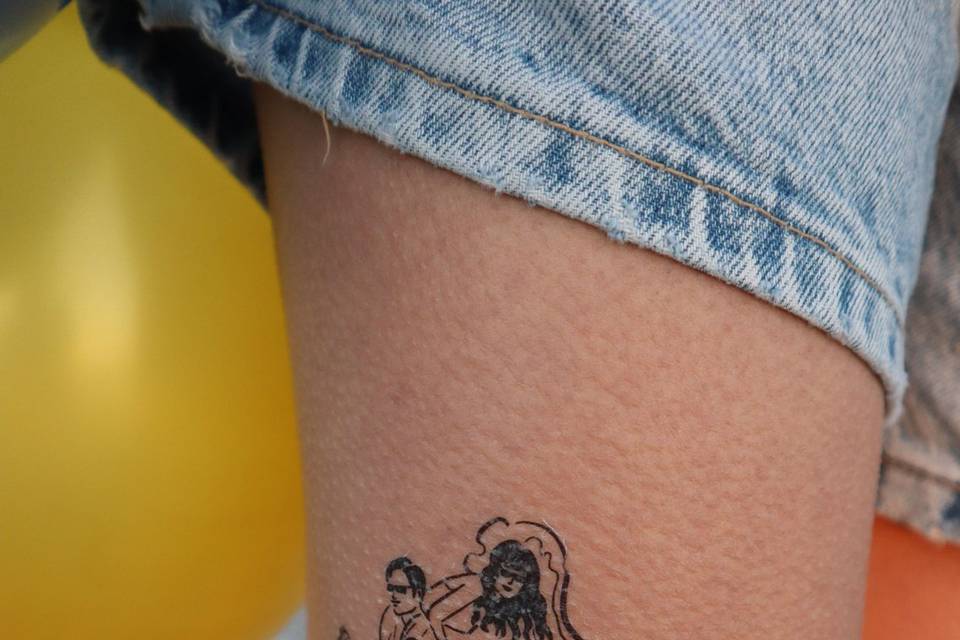 Tatuagem aplicada casamento