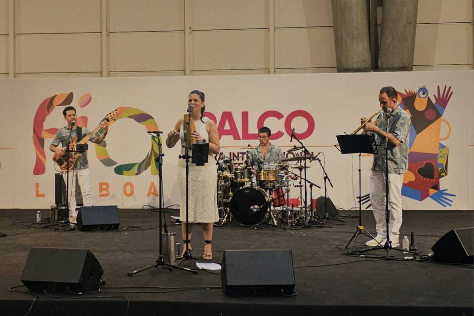 On stage