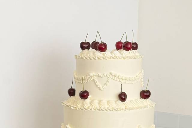 Cherry wedding cake