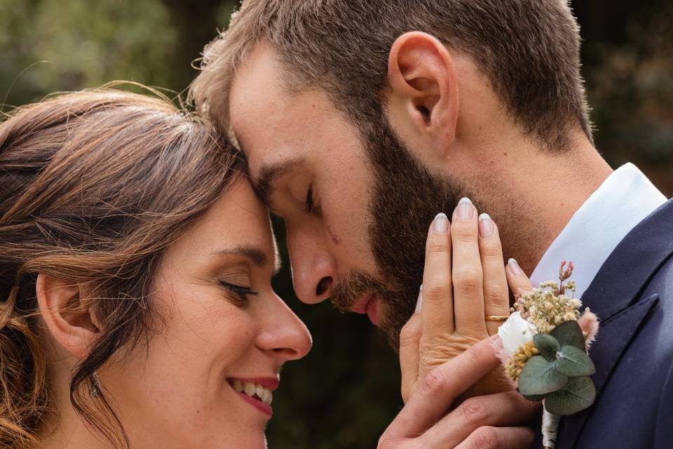 Groom and bride portrait