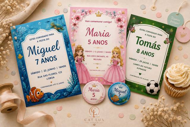 Convites de Festa Infantil Col