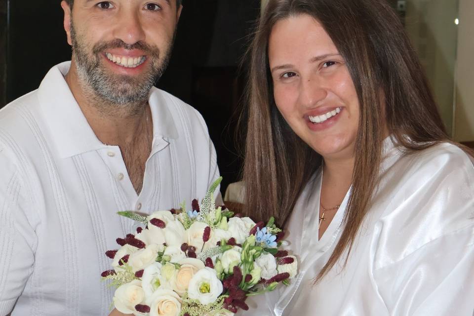 Gi ribeiro com a noiva