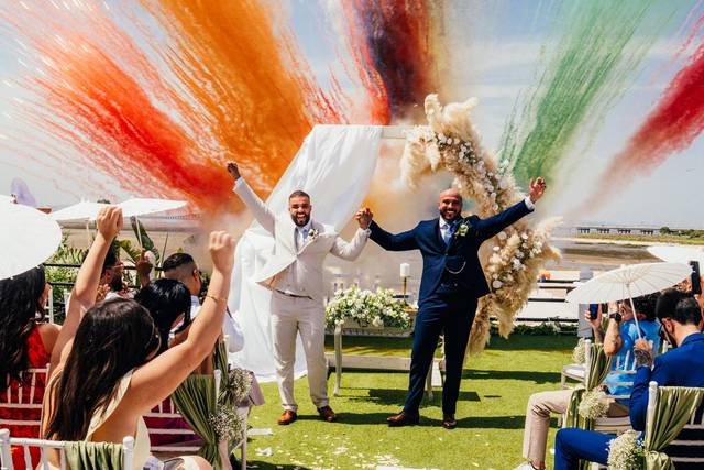7 Disparos de fumo Casamento