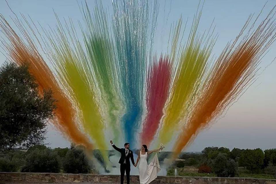 Disparo de Fumos Coloridos