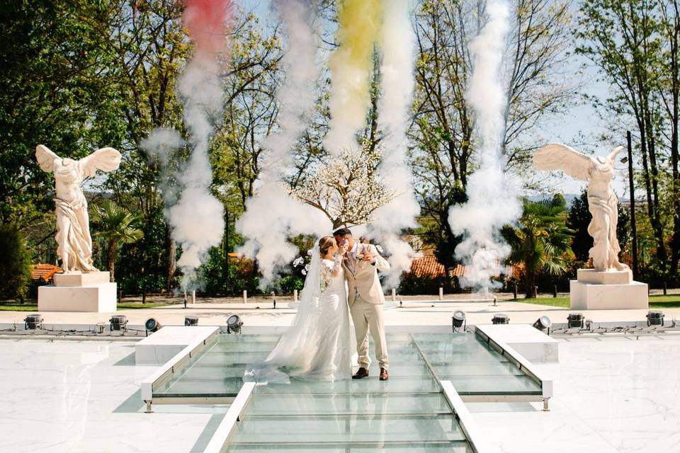 Disparos Fumos coloridos