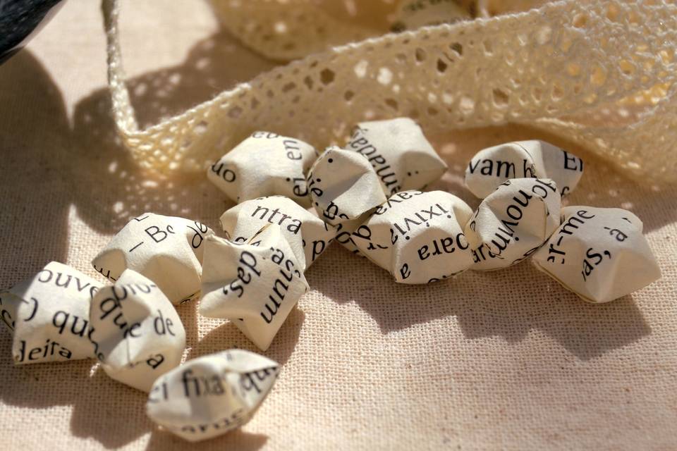 Book Page Origami Stars