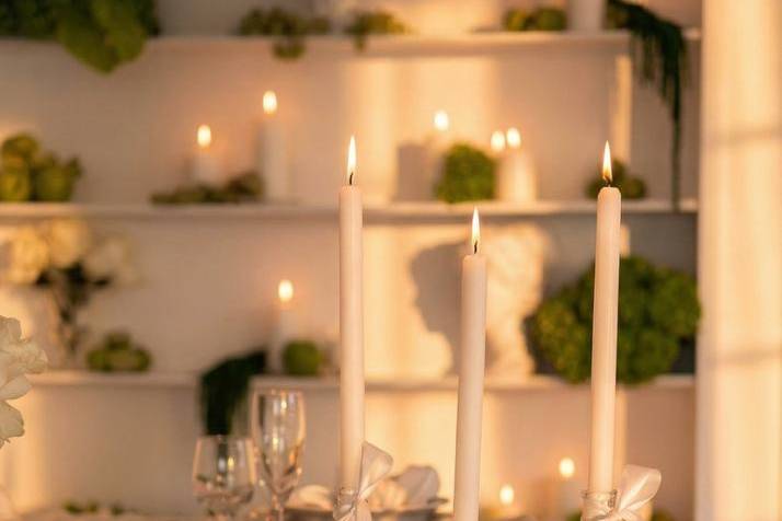 Velas e laços