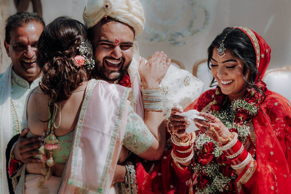Hindu couple very happy