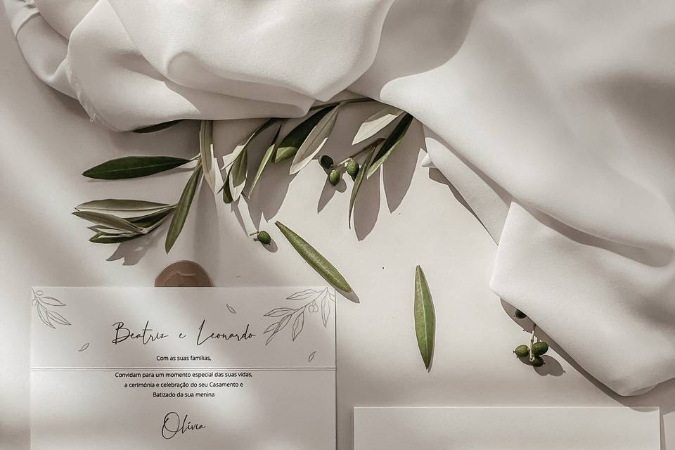 Casamento com flor de oliveira