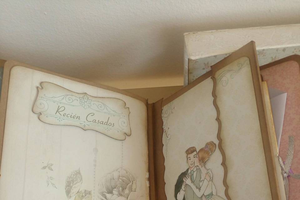 Interior de álbum de casamento