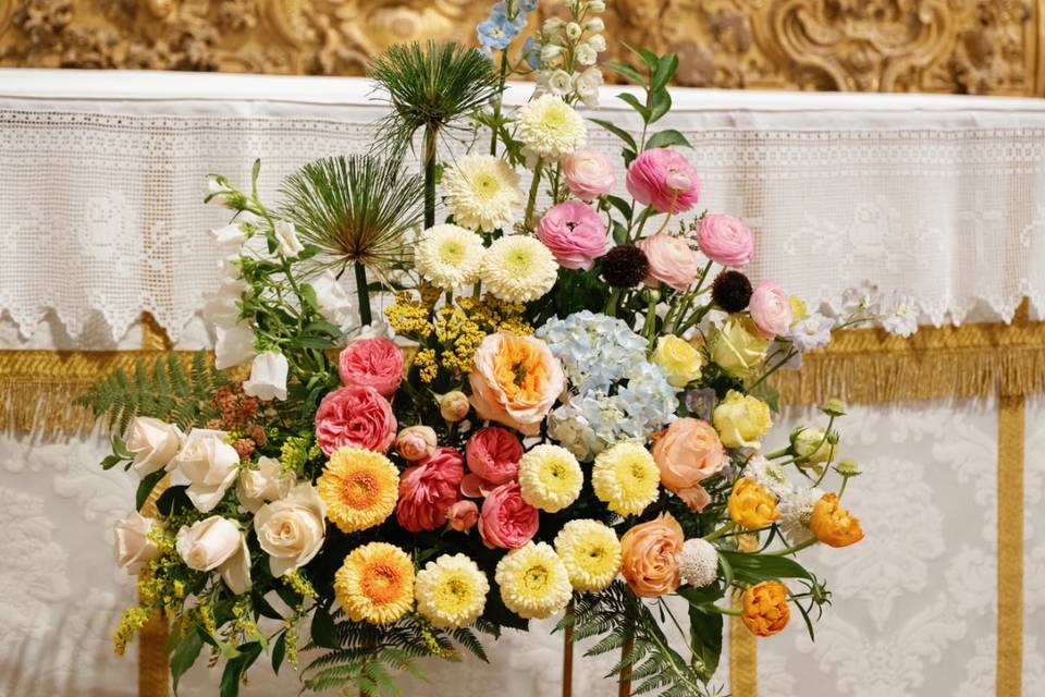Arranjo floral colorido