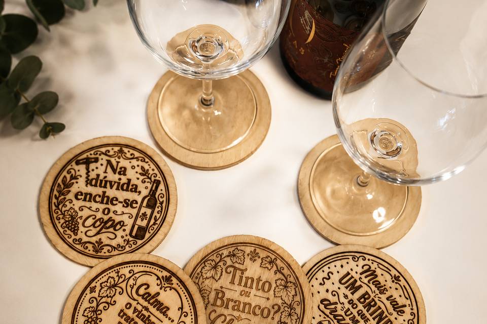 Bases de copos personalizadas