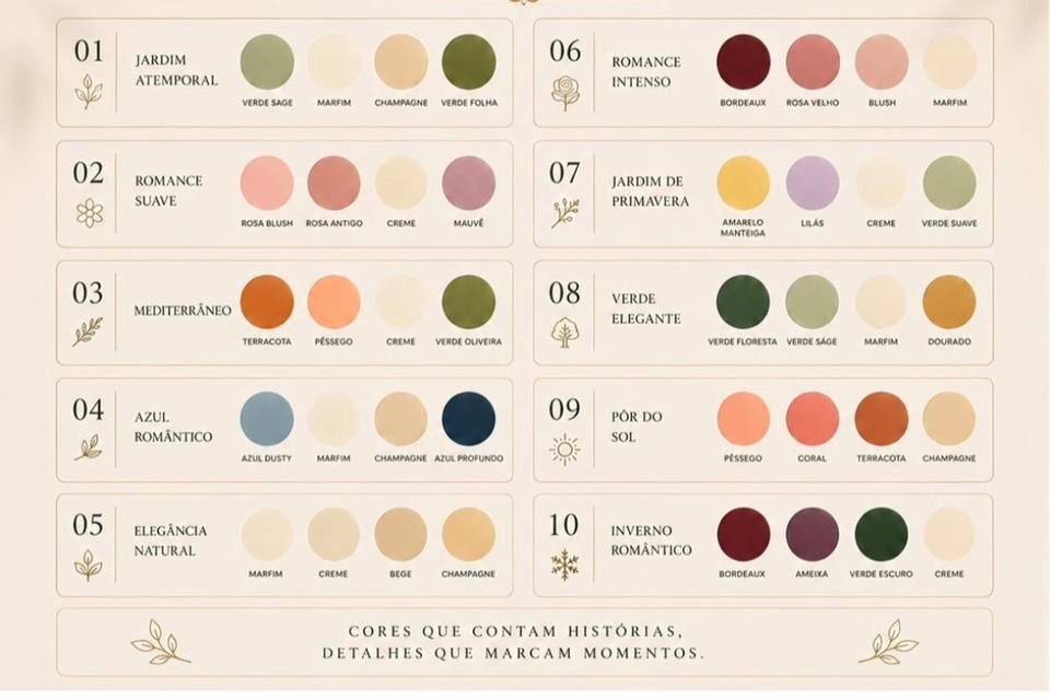 Paletas de cores