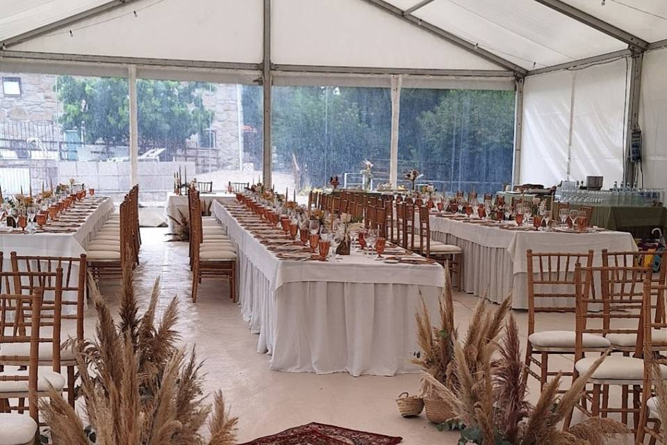 Sala montada em tenda