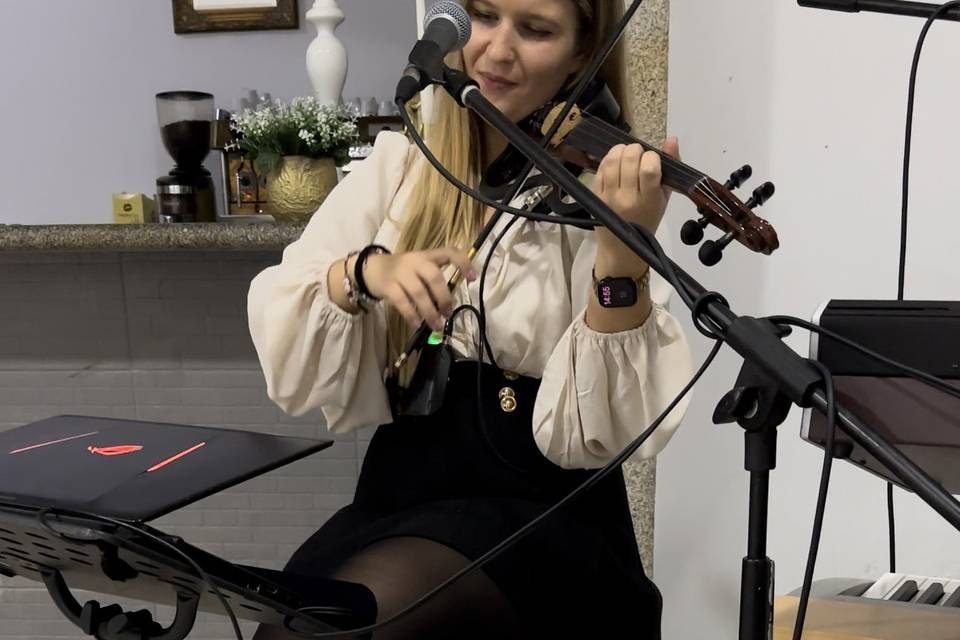 Violinista a cativar a plateia