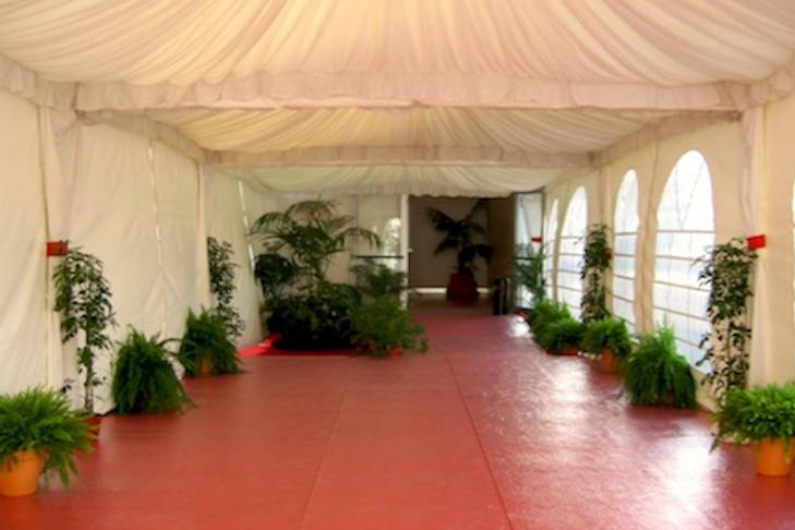 Interior da tenda