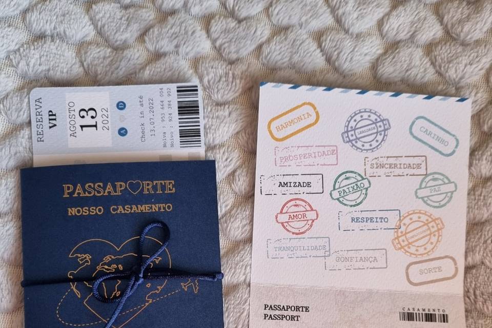 Convite passaporte - viagem