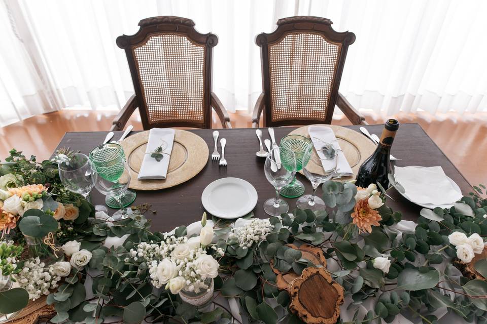 Interior sala - mesa noivos