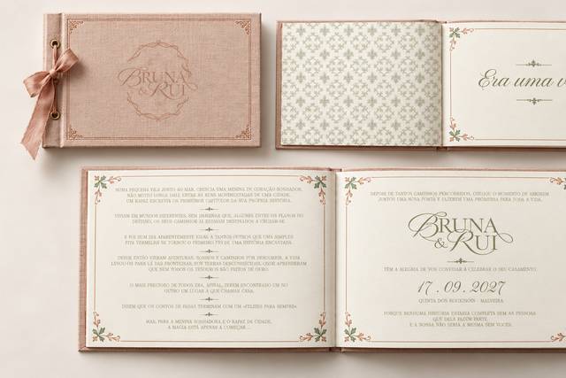 Convite de casamento - livro