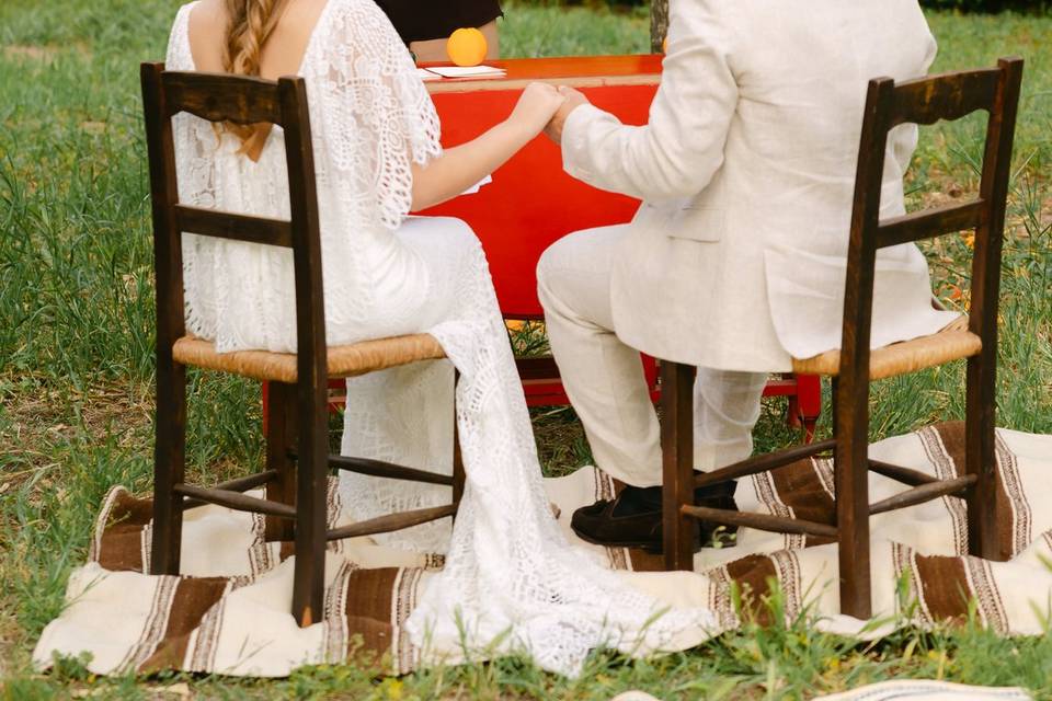Celebração no jardim
