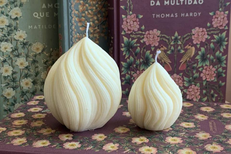 Velas de soja: sculpted serene