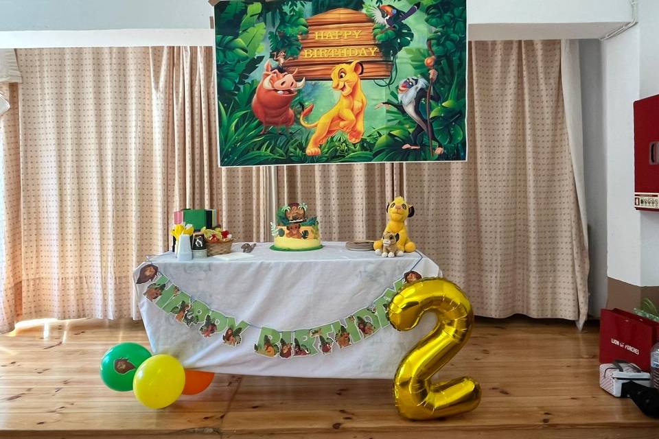 Mesa de bolo aniversário 2 ano