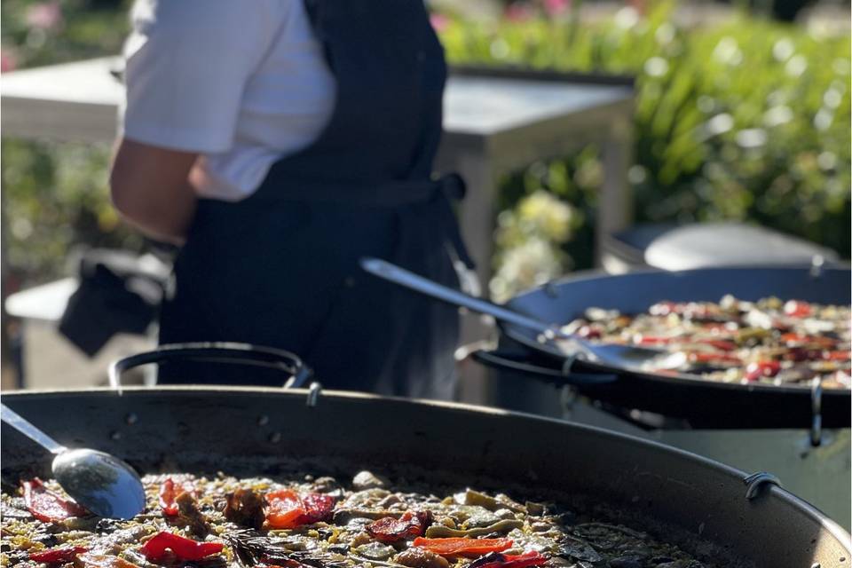 Paella valenciana e vegana