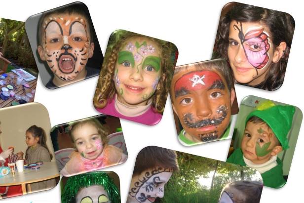 Pintura facial em crianças