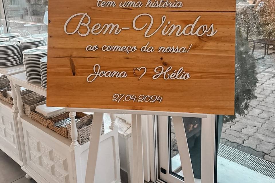 Placas de madeira personalizadas