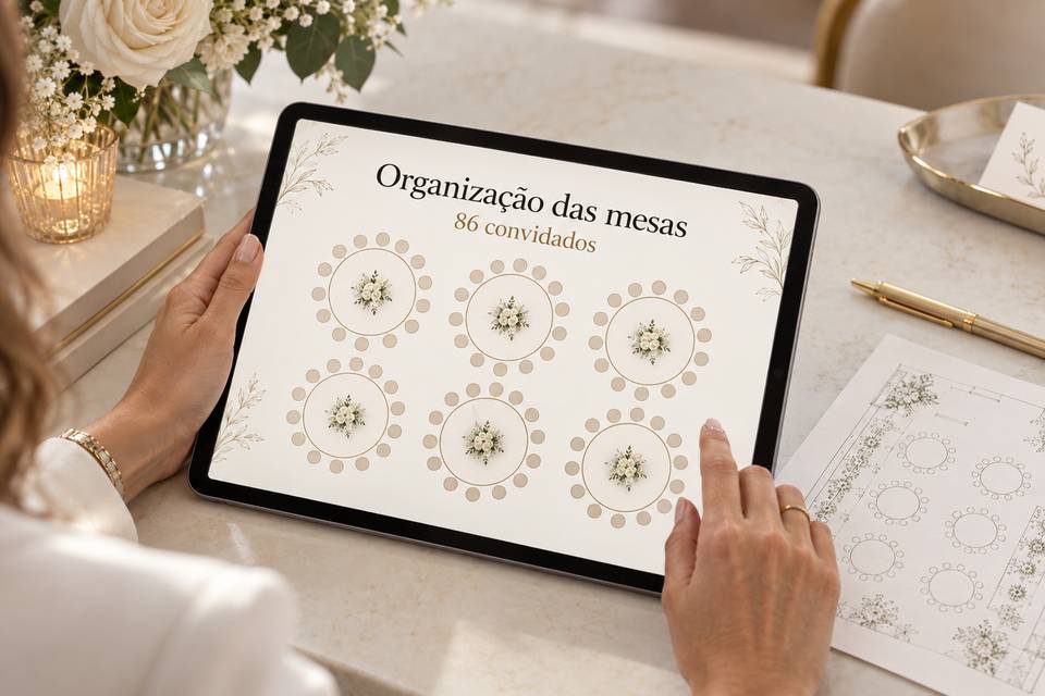 Organização das mesas