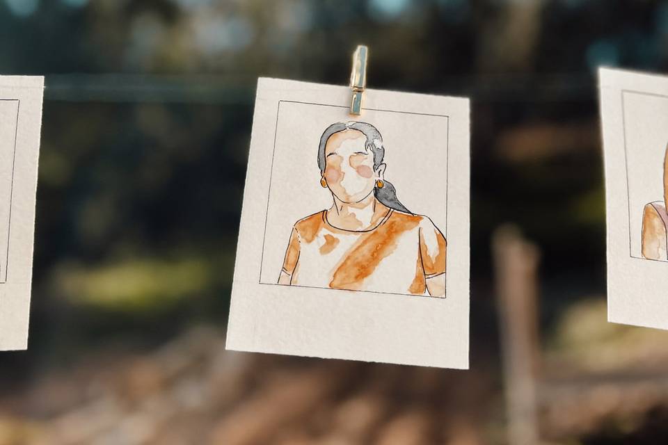 Pintura de Convidados Aguarela