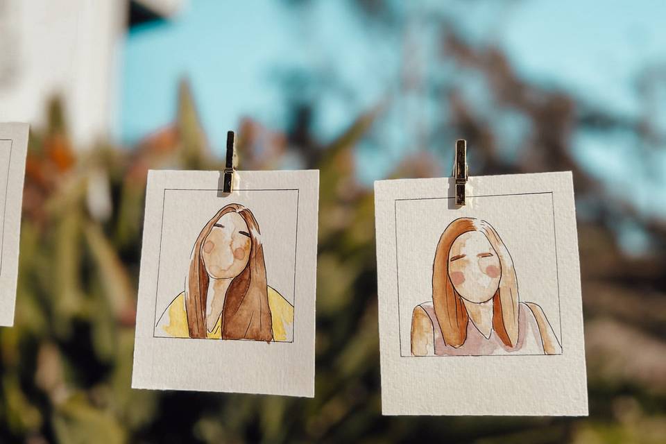 Pintura de Convidados Aguarela