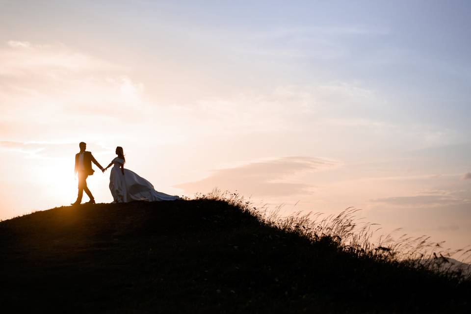 Noivos pós-casamento