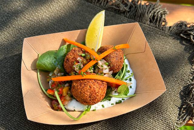 Falafel com queijo fresco