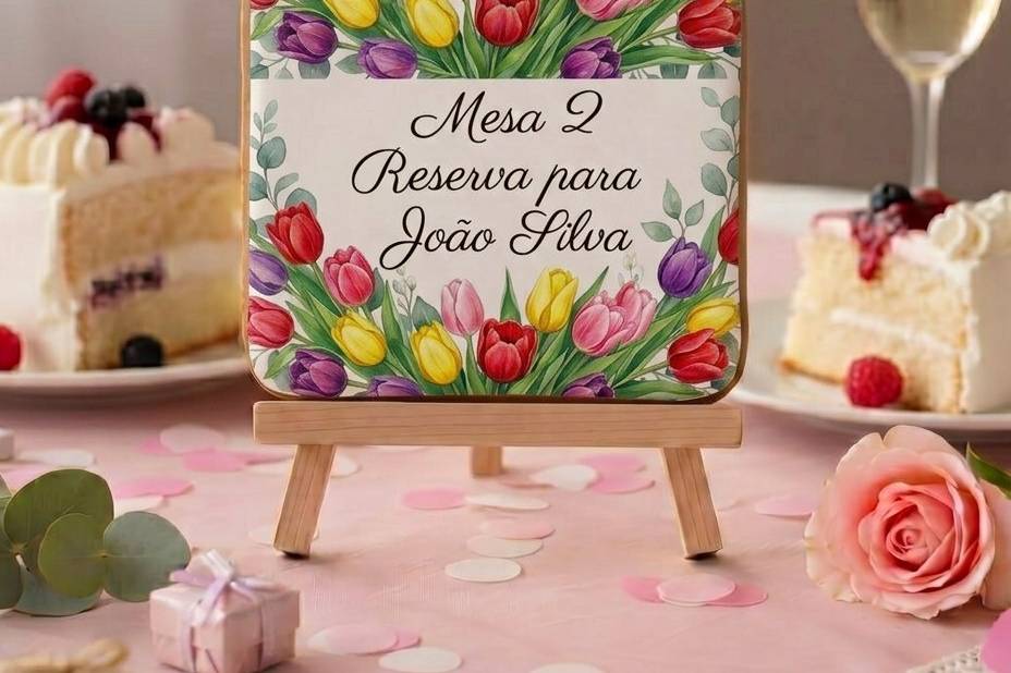 Bolacha marcador de mesa